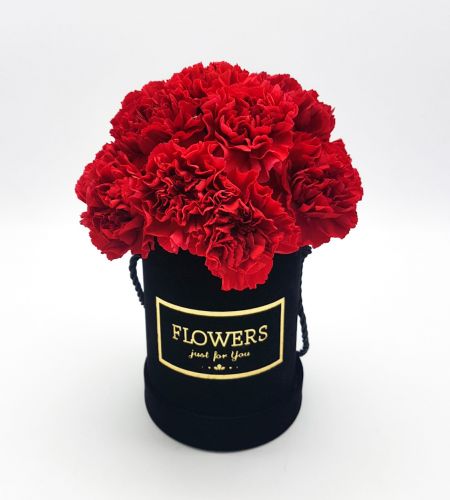Box kwiatowy "Czerwona elegancja mini"