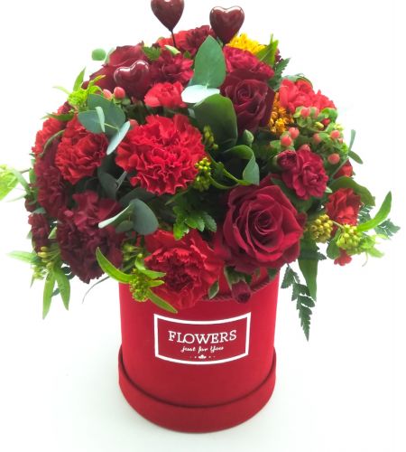 Box kwiatowy "Czerwone uczucie maxi"