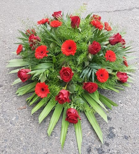 Wieniec pogrzebowy "Czerwone kwiaty"